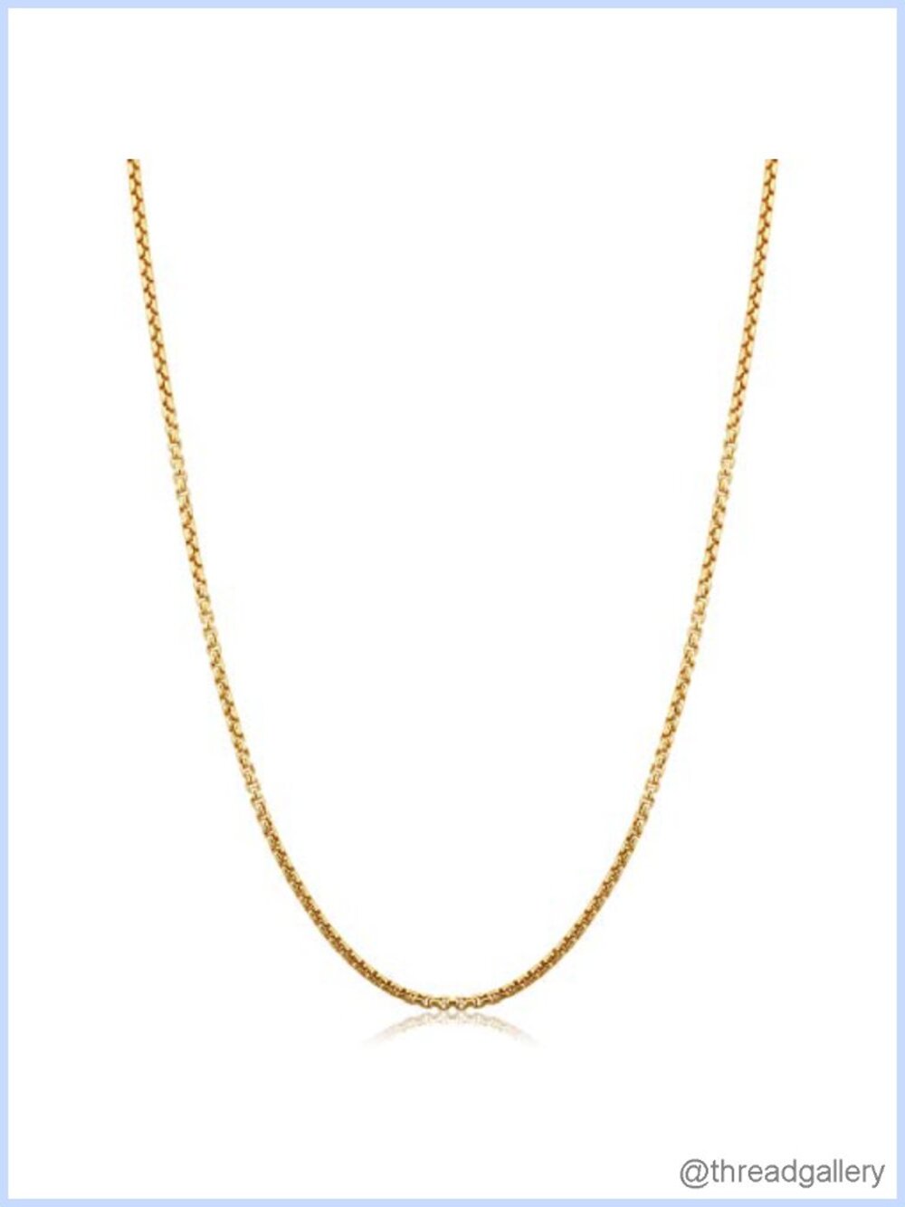 14k Gold Filled Box Link Chain Necklace Lobster Claw 16 in Layering